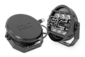 Halo LED Light Pair - Rough Country - Black Series - White/Amber Halo LED Light Pair - Rough Country - Black Series - White/Amber